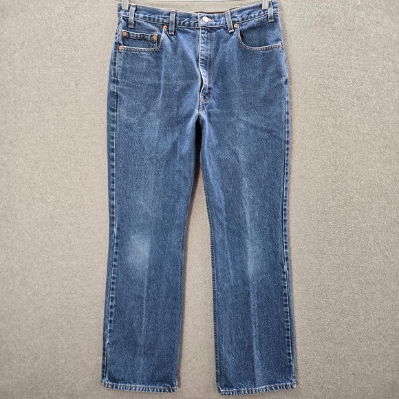 VINTAGE Levi's 517 Men Jeans 36x32 Blue Denim Bootcut Mid Rise 90s USA - Picture 1 of 12